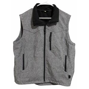 STS Ranchwear Barrier Vest Cowboy Fit Heather Gray Men's Size XL